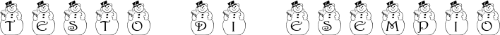 Image preview of font PF Snowman