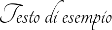 Image preview of font Tangerine