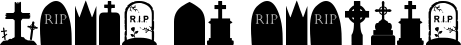 Image preview of font Cemetery Icons