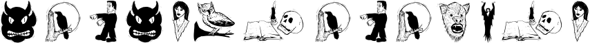 Image preview of font HalloweenTwo