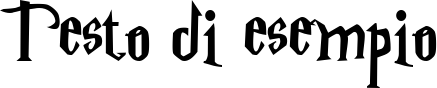 Image preview of font Harry Potter