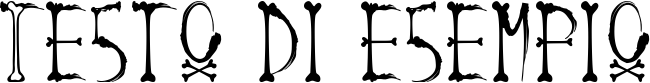 Image preview of font Ink And Bones