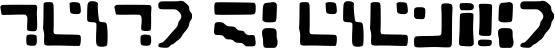 Image preview of font Standard Galactic Alphabet