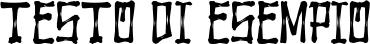 Image preview of font Wolfraid Italic